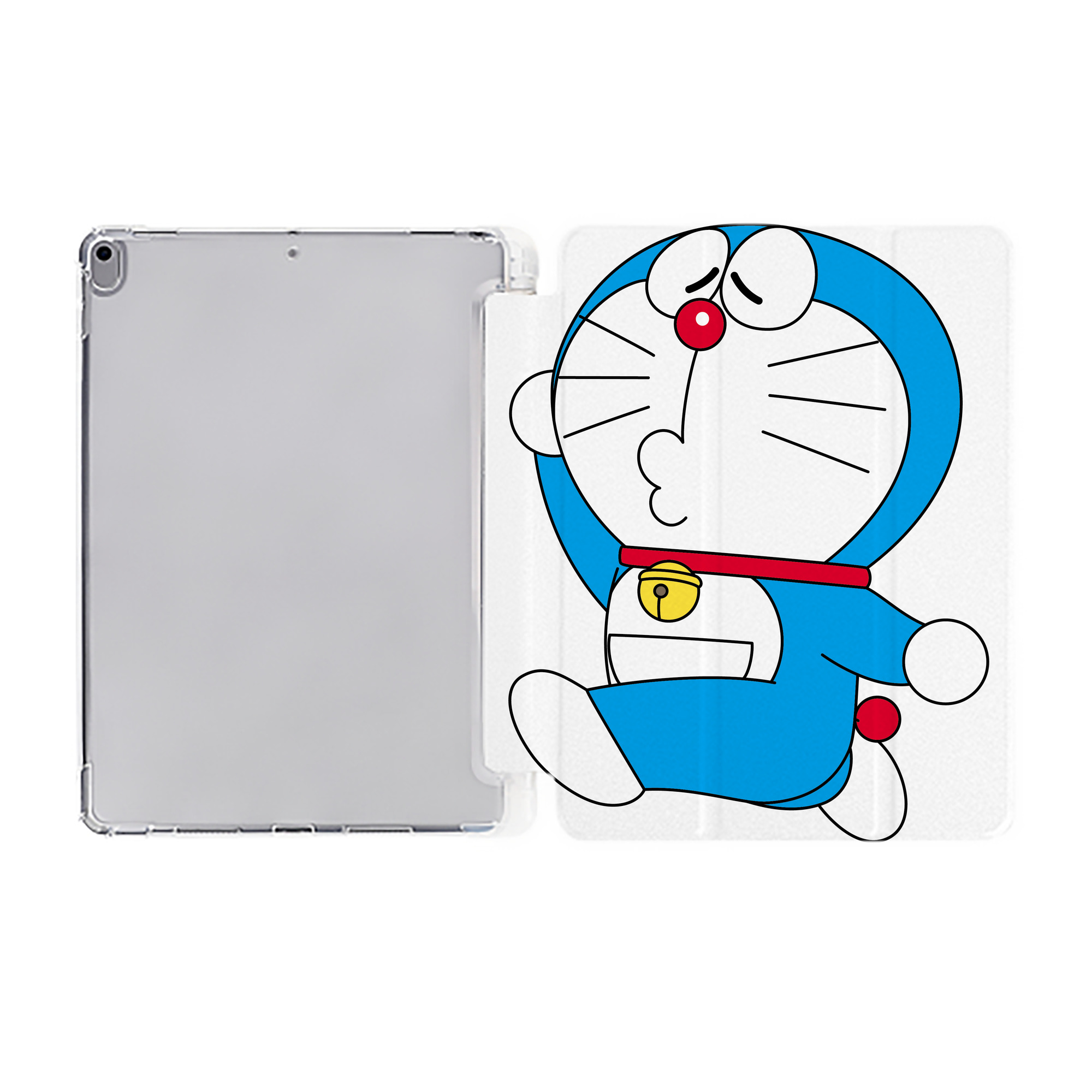 （画像用） ドラえもん Doraemon IPad ケース ペン収納付き 三つ折りスタンド PUレザー×シリコン 対応機種9.5/10.5/10.9インチ